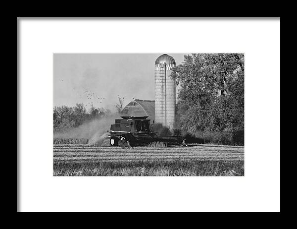 Combine Framed Print featuring the photograph Dry Harvest by Dan Hefle