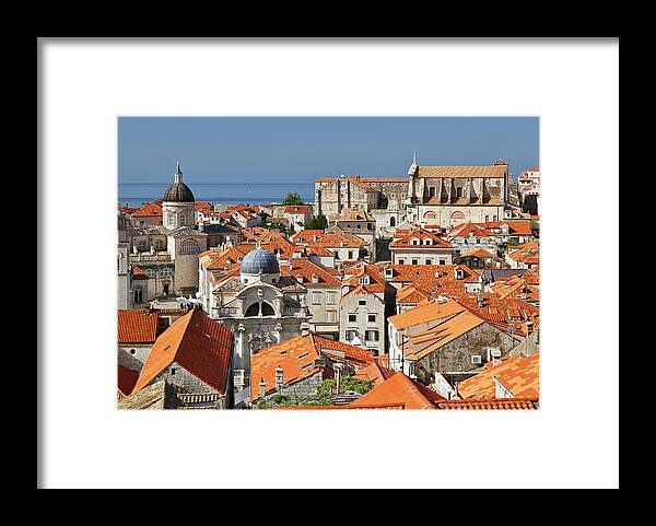 Adriatic Sea Framed Print featuring the photograph Dubrovnik by Rusm