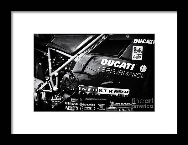 Ducati Framed Print featuring the photograph Ducati Performance by Tim Gainey