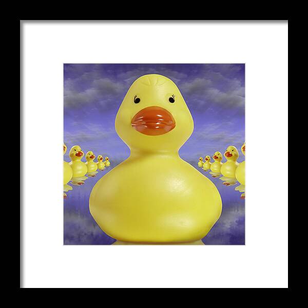 Fun Art Framed Print featuring the photograph Ducks In A Row 3 by Mike McGlothlen