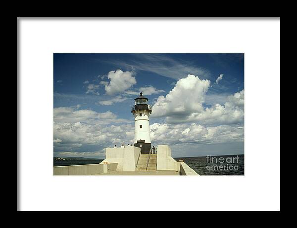 Lighthouse Framed Print featuring the photograph Duluth North Breakwater Lighthouse, Mn by Bruce Roberts