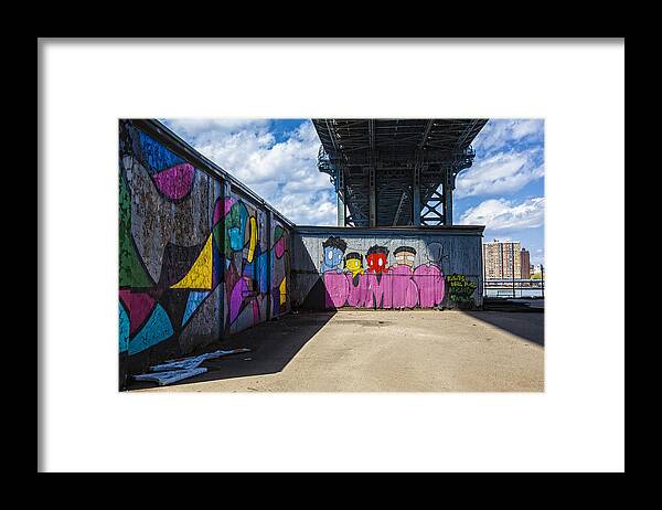 Graffiti Framed Print featuring the photograph Dumbo Graffiti by Madeline Ellis