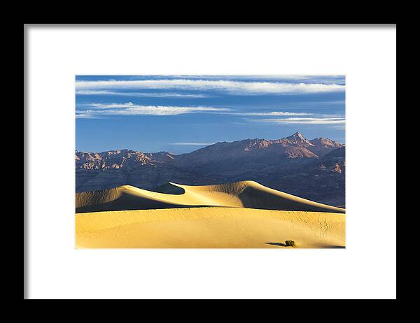 Death Valley Framed Print featuring the photograph Dune Light by Patrick Downey