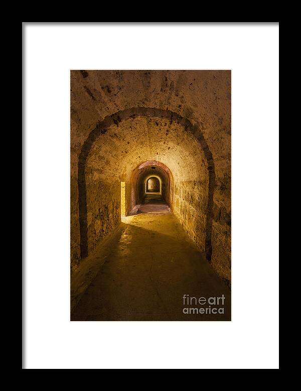 Bad Condition Framed Print featuring the photograph Dungeon at Castillo San Cristobal in Old San Juan Puerto Rico by Bryan Mullennix
