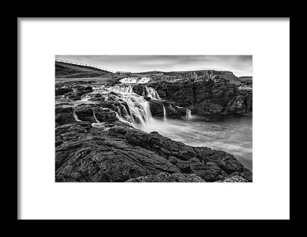 Dunseverick Framed Print featuring the photograph Dunseverick Waterfall by Nigel R Bell