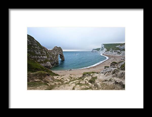 Durdle Door Framed Print featuring the photograph Durdle Door by Graham Custance