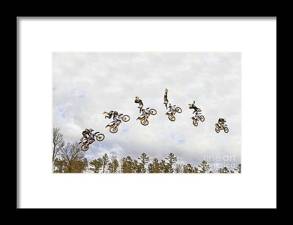 I Shot These Amazing Images Of These Guys For Them As They Were Flying High At Durhamtown Plantation. Hey Guys Framed Print featuring the photograph Durhamtown Platation Composite Image Scotty by Reid Callaway