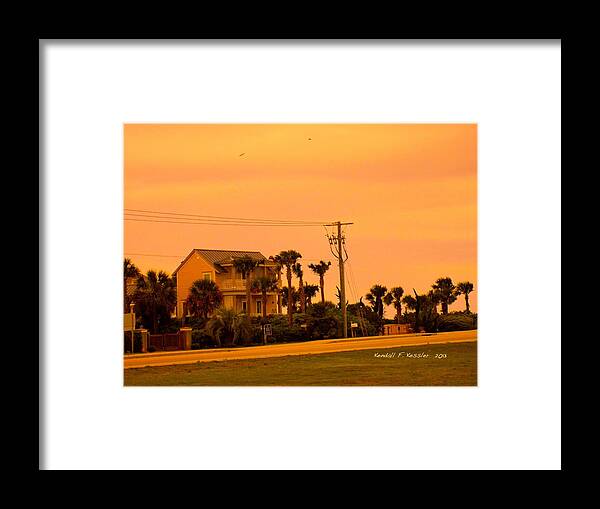 Kendall Kessler Framed Print featuring the photograph Dusk at Isle of Palms by Kendall Kessler