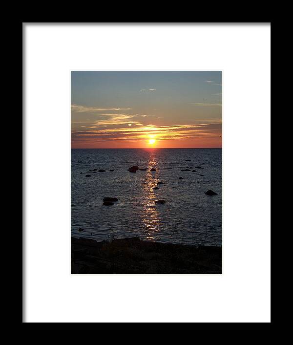 Nature Framed Print featuring the photograph Dusk at Kettle Point by Michelle Miron-Rebbe