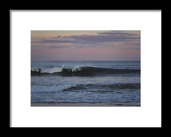 Seaside Park Nj Framed Print featuring the photograph Dusk at the Shore by Terry DeLuco