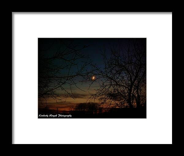 Dusk-lit Framed Print featuring the photograph Dusk-Lit by Kimberly Woyak