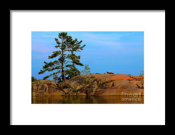 Canada Framed Print featuring the photograph Dusk on Killarney Channel by Nina Silver