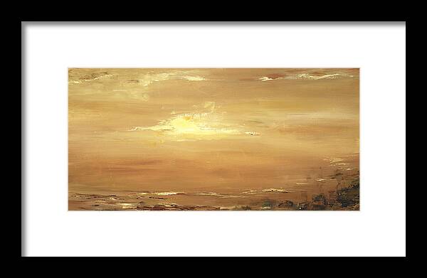 Costal Framed Print featuring the painting Dusk by Tamara Nelson