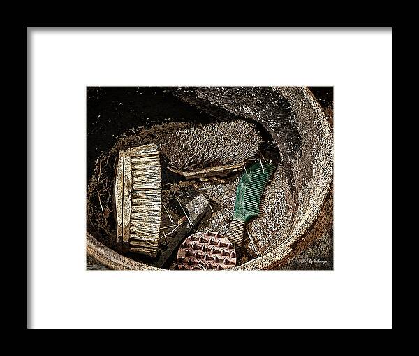 Groom Framed Print featuring the photograph Dusty Job by Lucy VanSwearingen