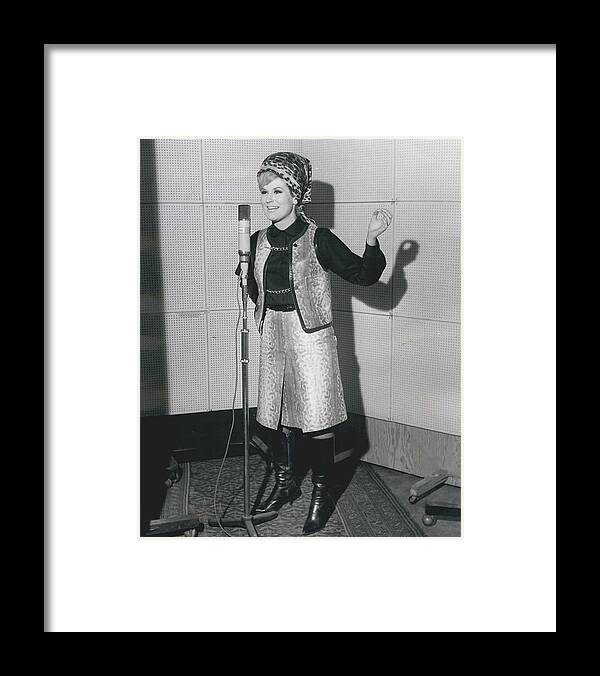 retro Images Archive Framed Print featuring the photograph Dusty Springfield Goes Back To Work. by Retro Images Archive
