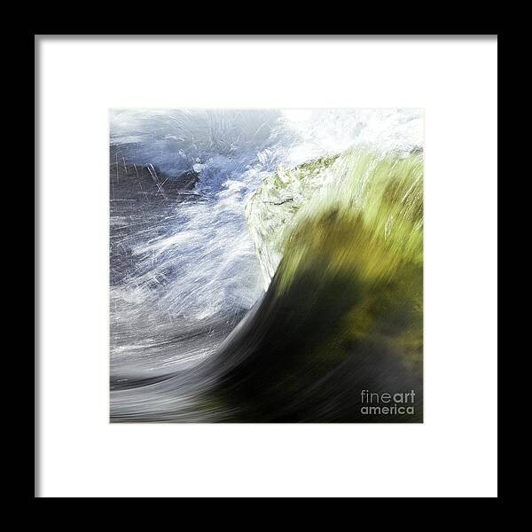 Heiko Framed Print featuring the photograph Dynamic River Wave by Heiko Koehrer-Wagner