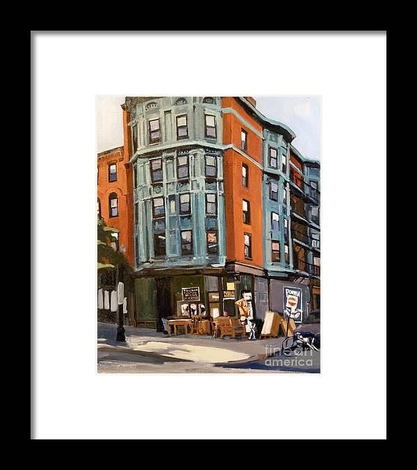 South Boston Framed Print featuring the painting E and W Broadway by Deb Putnam
