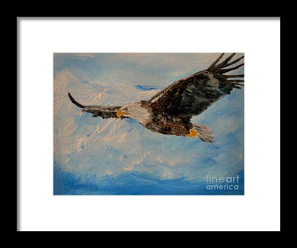 Eagle Framed Print featuring the painting Eagle by Amanda Dinan