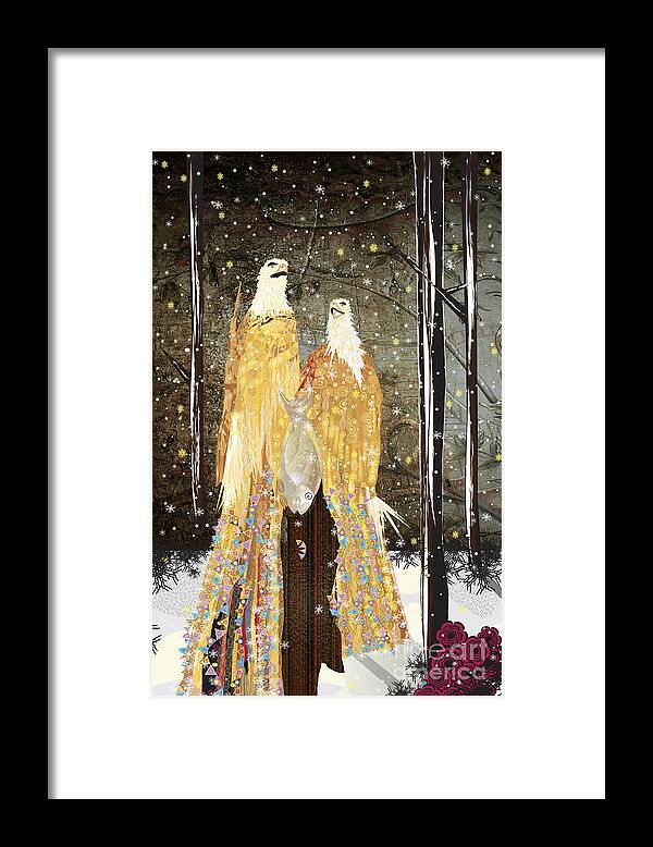 Eagles Framed Print featuring the digital art Winter Dress by Kim Prowse