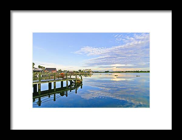 Landscape Framed Print featuring the photograph Early Morning at Lake Sumter Landing by Betty Eich