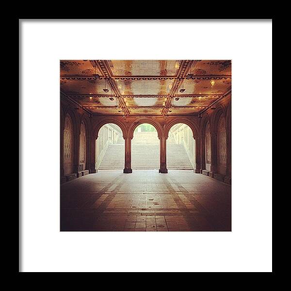  Framed Print featuring the photograph Early Morning: Bethesda Terrace by Randy Lemoine