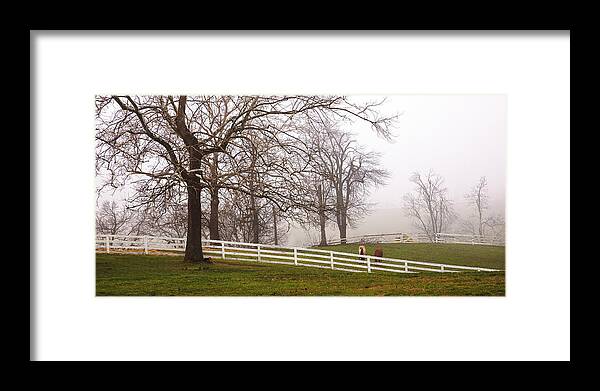 Kentucky Landscape Framed Print featuring the photograph Early Morn at Shaker Village of Pleasant Hill, KY by Wendell Thompson