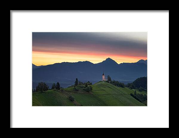 Jamnik Framed Print featuring the photograph Early morning pasture by Robert Krajnc