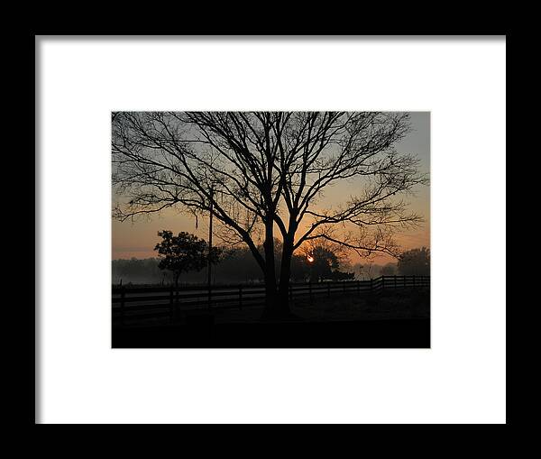 Sunrise Framed Print featuring the photograph Early Morning View From The Farm by George Pedro