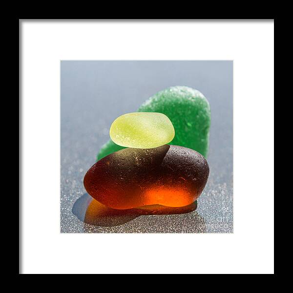 Seaglass Framed Print featuring the photograph Earth Elements by Barbara McMahon
