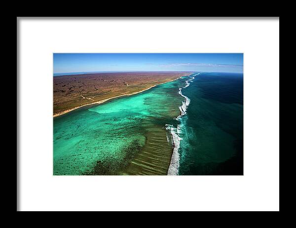 Ningaloo Reef Framed Print featuring the photograph East And West Ningaloo by Migration Media - Underwater Imaging