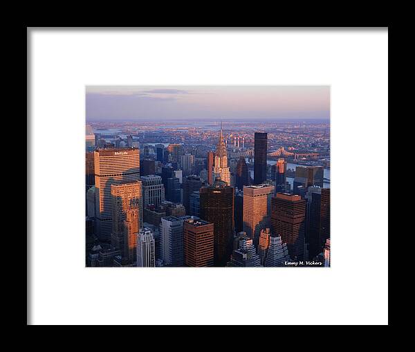 New York City Framed Print featuring the photograph East Coast Wonder Aerial View by Emmy Marie Vickers