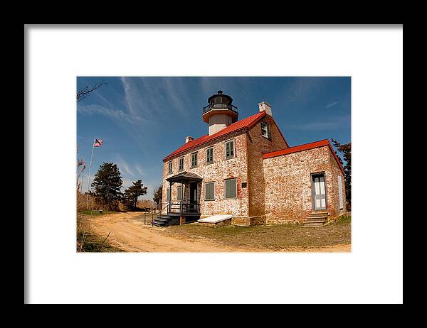 Lighthouse Framed Print featuring the photograph East Point in Spring by Kristia Adams