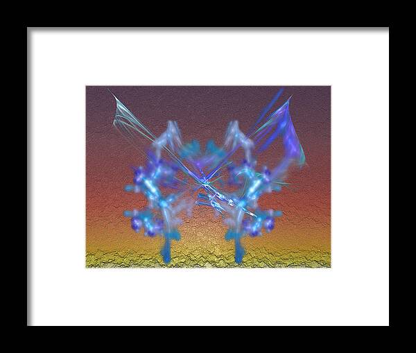Abstract Framed Print featuring the digital art Easter Butterfly by Jeff Iverson