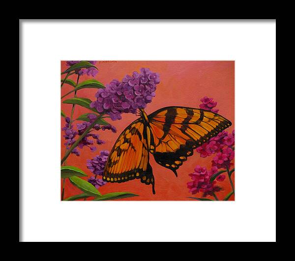 Butterfly Framed Print featuring the painting Eastern Yellow Swallowtail by Don Morgan