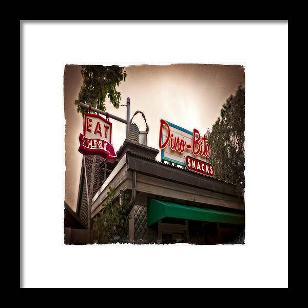 Disney Framed Print featuring the photograph Eat Here by Jerry Golab