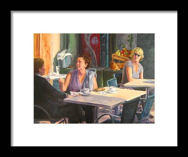 Eavesdropper Framed Print featuring the painting Eavesdropper by Connie Schaertl