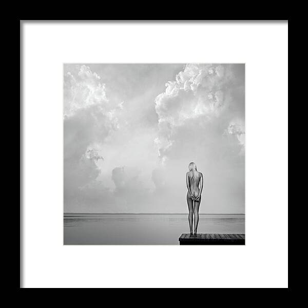 Fine Art Nude Framed Print featuring the photograph Echospace by Paulius Stefanovicius