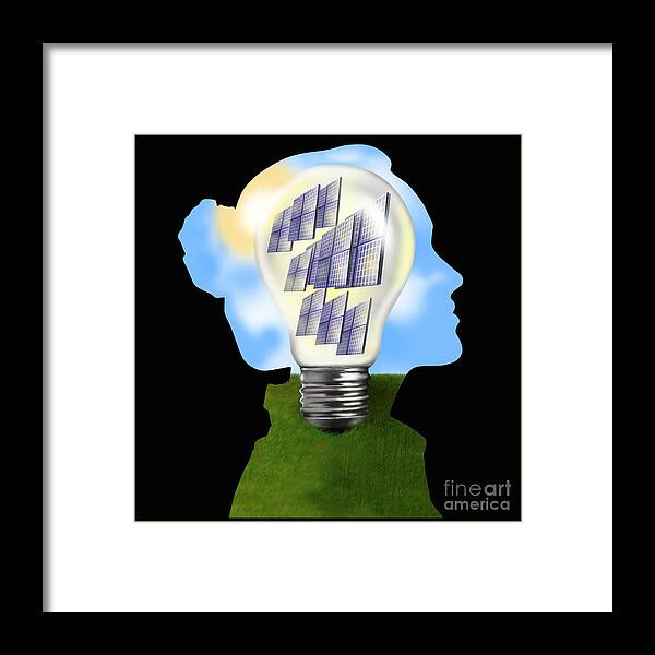 Illustration Framed Print featuring the photograph Eco-conscious Woman by Gwen Shockey