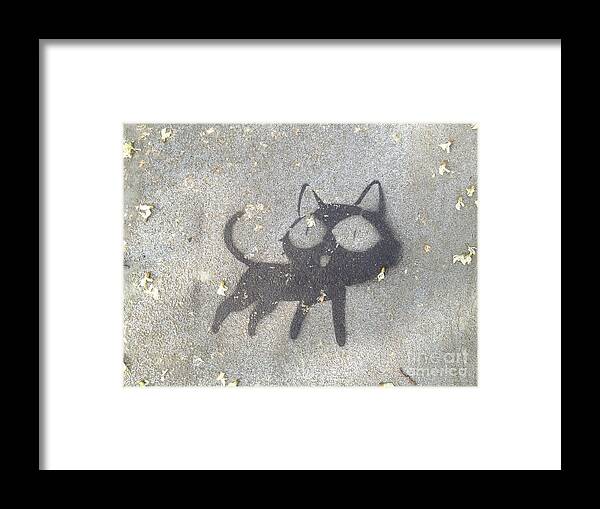 Black Cat Framed Print featuring the photograph Eddie's Cat by Joseph Yarbrough