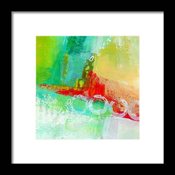 4x4 Framed Print featuring the painting Edge 59 by Jane Davies
