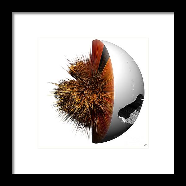 (c) Paul Davenport Framed Print featuring the painting Edge oil painting as a Spherical Depth Map a by Paul Davenport