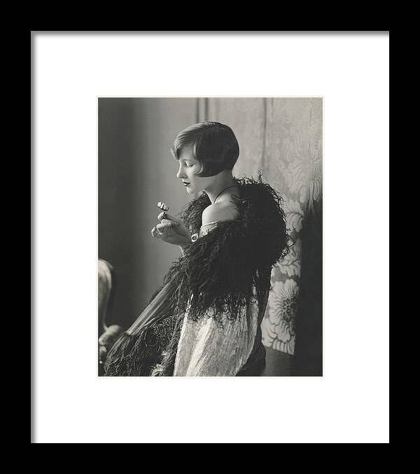 Dance Framed Print featuring the photograph Edythe Baker Wearing A Black Shawl by Edward Steichen