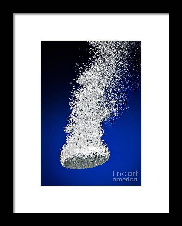 Drug Framed Print featuring the photograph Effervescent Tablet by Andrey Armyagov
