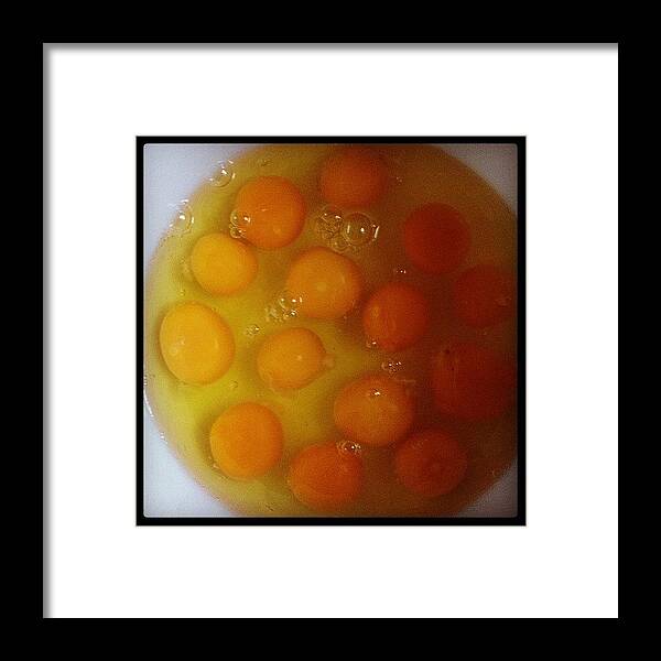  Framed Print featuring the photograph Eggs. For Dinner. 
one Pan Plain by All Natural Me