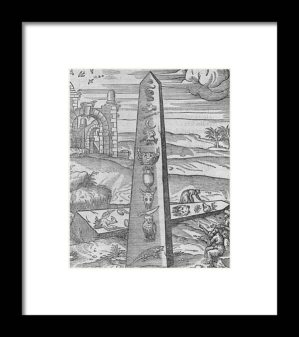 Human Framed Print featuring the photograph Egyptian obelisks, 16th century by Science Photo Library