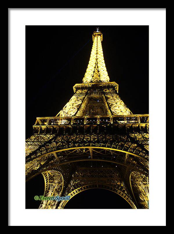 Everett Spruill Framed Print featuring the photograph Eiffel Tower 8 by Everett Spruill