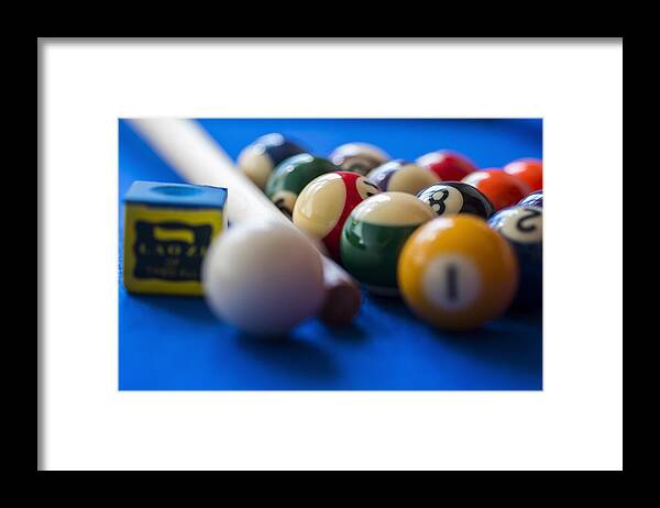 Pool Framed Print featuring the photograph Eight ball by Paulo Goncalves