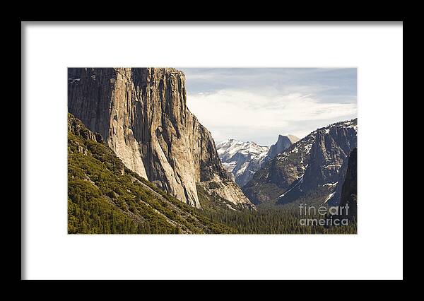 El Capitan Framed Print featuring the photograph El Capitan and Half Dome by B Christopher