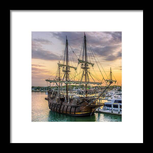 Anchor Framed Print featuring the photograph El Galeon by Traveler's Pics