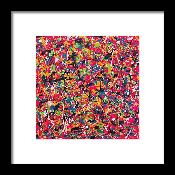 Electric Dance Framed Print featuring the painting Electric Dance by Artcetera By   LizMac